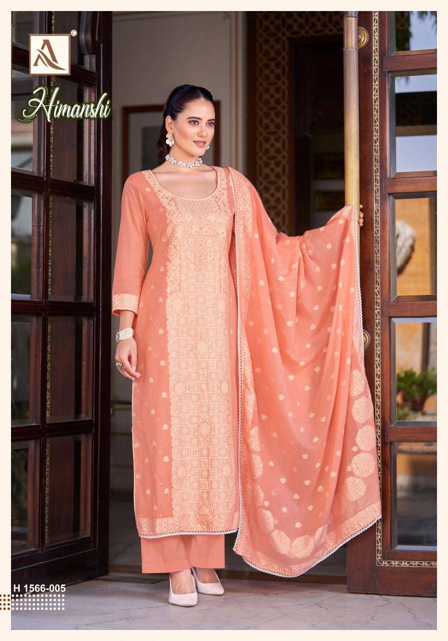 HIMANSHI By Alok Suit Stylish Beautiful Colourful Printed & Embroidered Party Wear & Occasional Wear Pure cotton Dresses At Wholesale Price